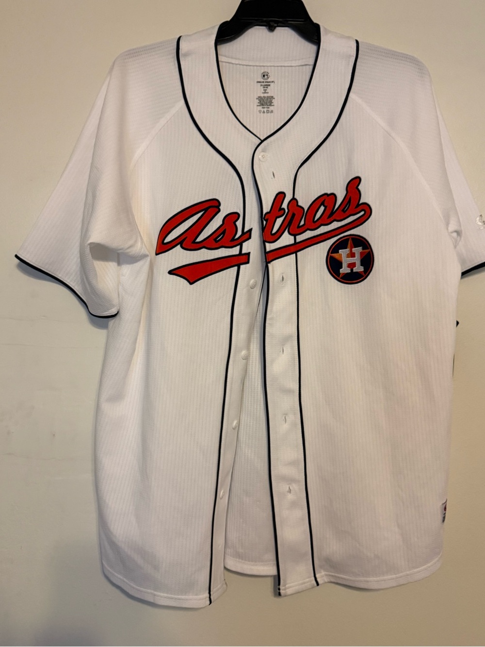 NWT Astros Jersey by True Fan White Button-Front Men's Jersey XL